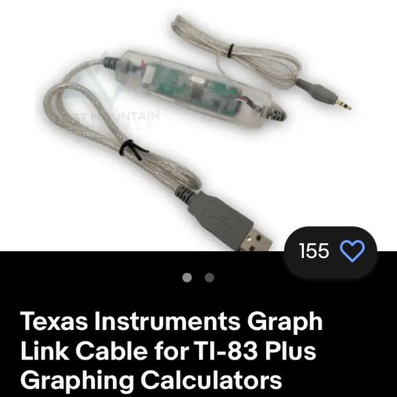 Texas Instruments Graph Data Link & USB Cable Set TI-83 Plus Graphing Calculator - Picture 7 of 9